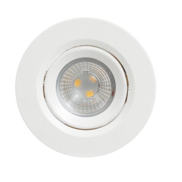 Spot Redondo Branco de Embutir LED 3W Luz Amarela Inspire Bivolt