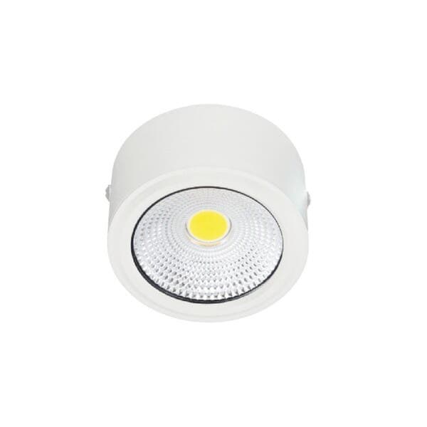 Spot Sobrepor Led Redondo 5W Luz Amarela Gaya Reflex Branco