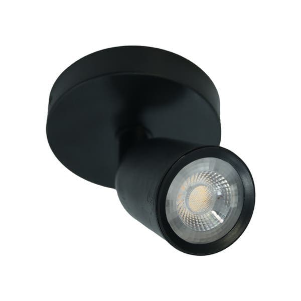 Spot Sobrepor Led Redondo 6W Luz Amarela Inspire Focus Preto