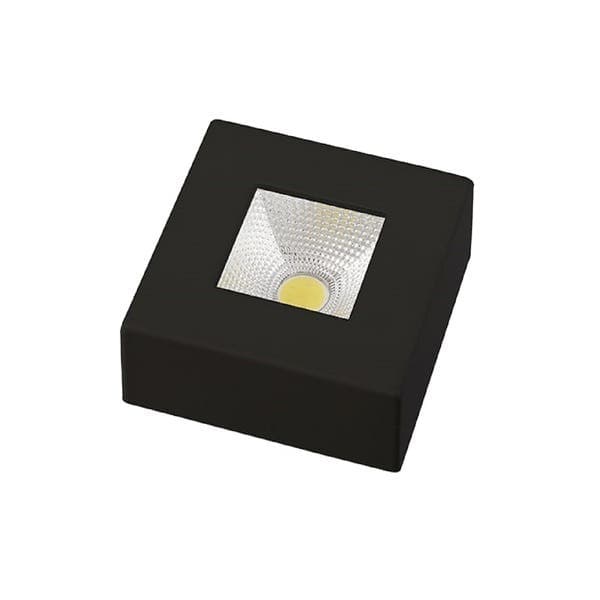 Spot Sobrepor Quadrado Preto Com LED Luz Neutra Avant Iluminação