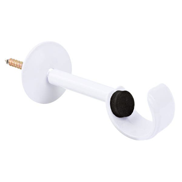 Suporte de Varão de Cortina Simples 28mm Metal Zamac Branco Couselo