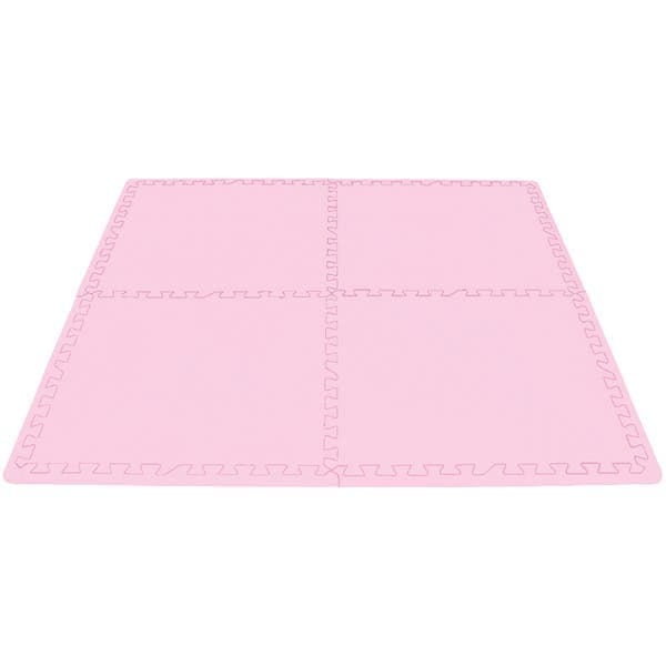 Tapete de Atividade Emborrachado Infantil Antiderrapante EVA Quadrado 0,50x0,50m Cortiarte Rosa