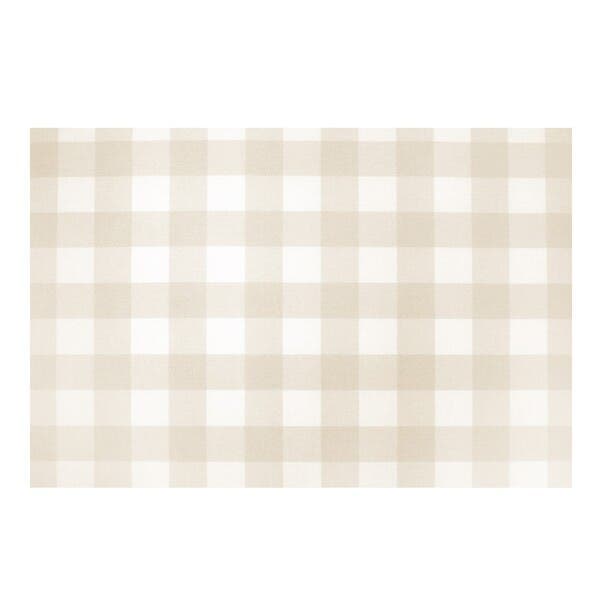 Tapete de Atividade Infantil Emborrachado Retangular 1,20x1,80m Kapazi Xadrez Vichy Bege