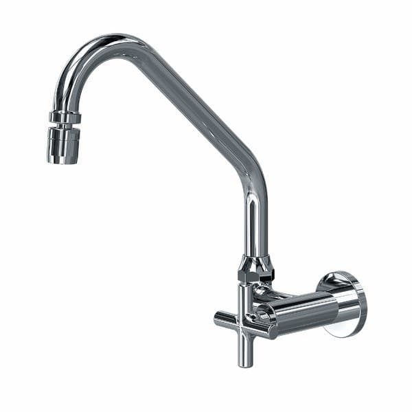 Torneira de Parede para Cozinha com Bica Alta Cromada Jade Fani