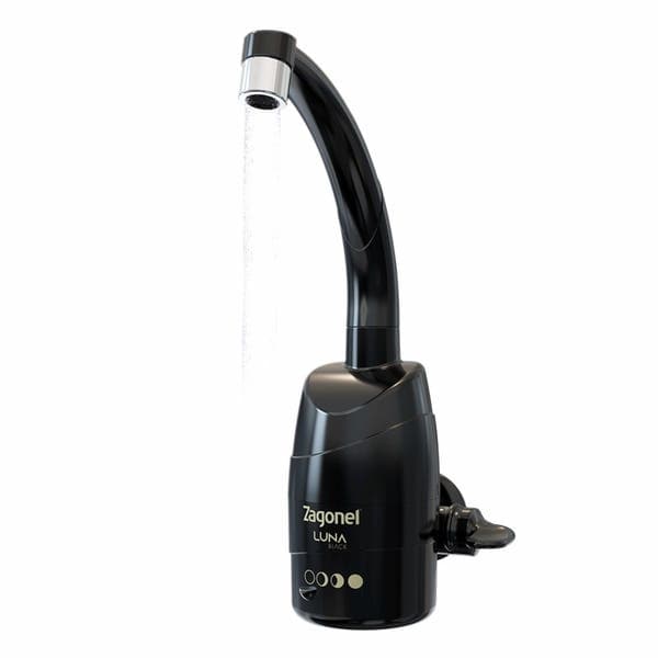 Torneira de Parede para Cozinha com Bica Média Preto 127V (110V) Luna Zagonel