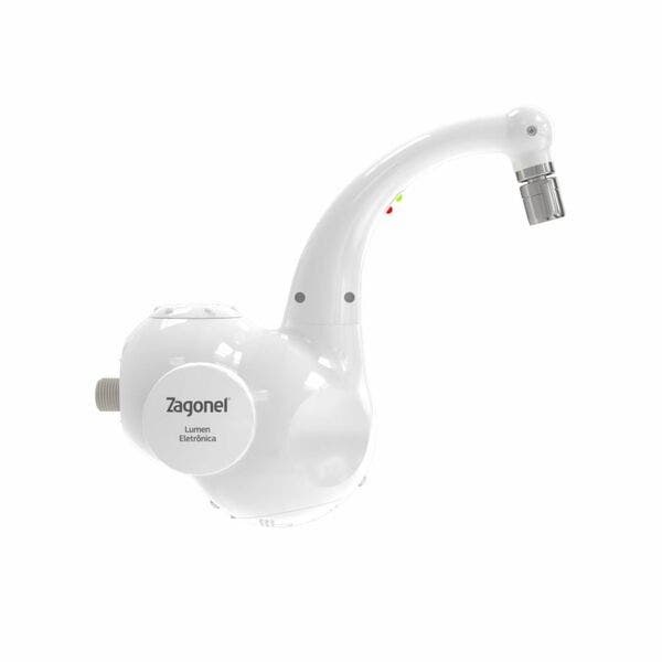 Torneira Elétrica de Parede para Cozinha com Bica Alta Branco 220V Lumen Zagonel