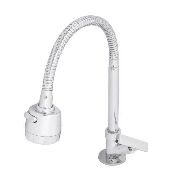 Torneira Gourmet de Pia para Cozinha com Bica Alta Flexível Cromada Gourmet Flex Delinia