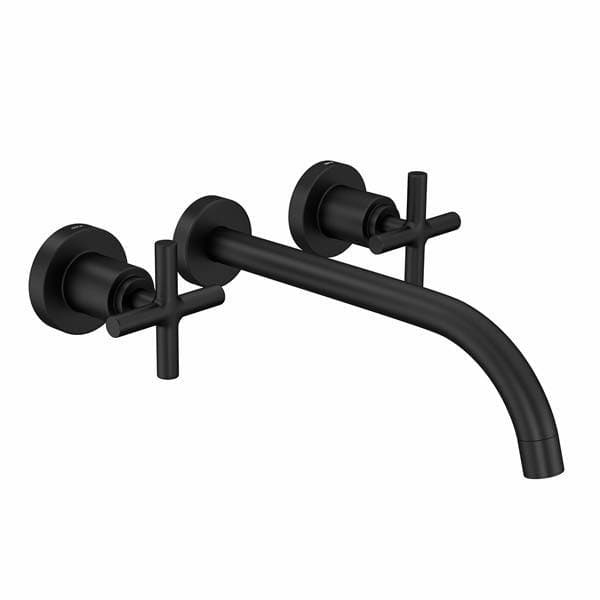 Torneira Misturador de Parede para Banheiro com Bica Reta Preta Fosca Duna Classic Deca