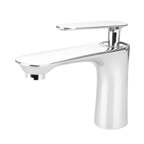 Torneira Monocomando Alavanca Jato Comum de Mesa para Banheiros com Bica Baixa Cromada Luvia