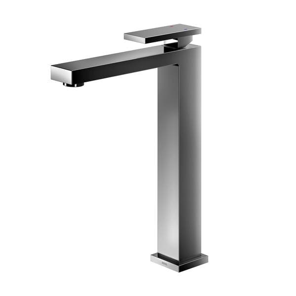 Torneira Monocomando de Pia para Banheiro com Bica Alta Grafite Brilhante New Edge Docol