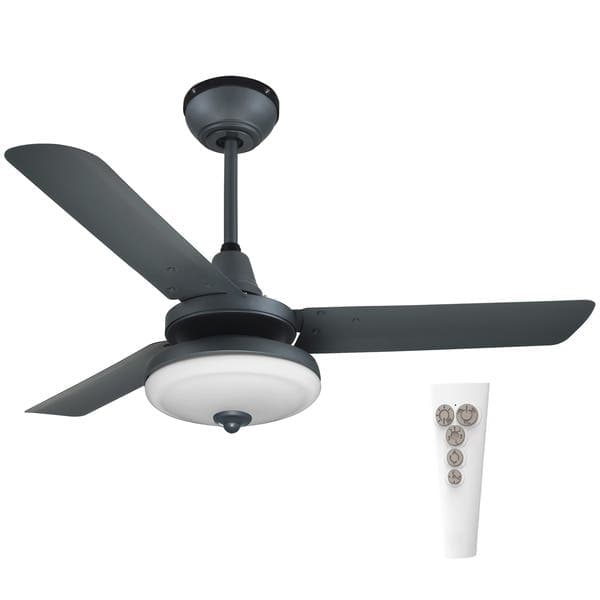 Ventilador de Teto com Controle Remoto Inspire Farou 3 Pás 112,4 cm Cinza 220V