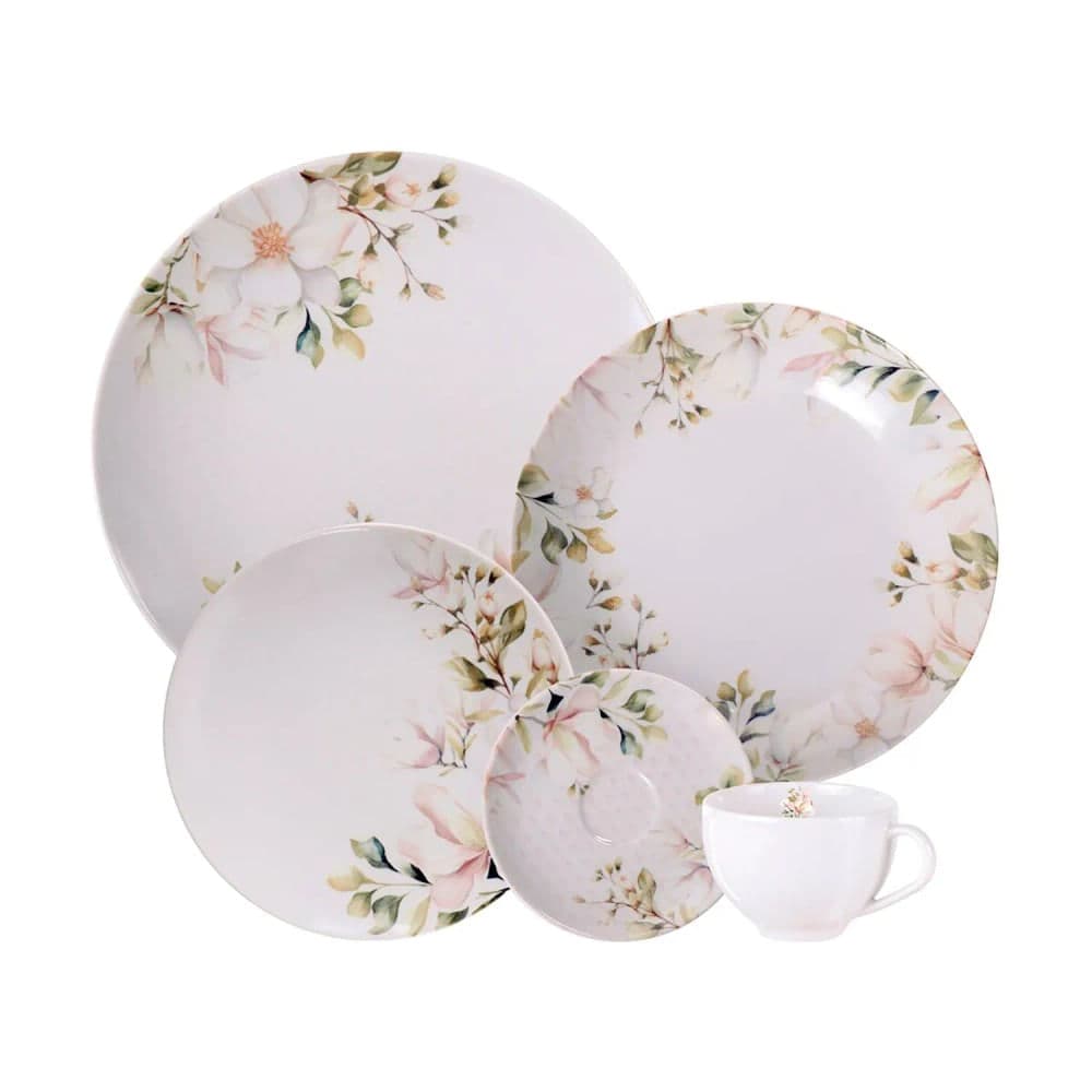 Aparelho de Jantar De Porcelana com 20 Peças Magnólia - Tramontina