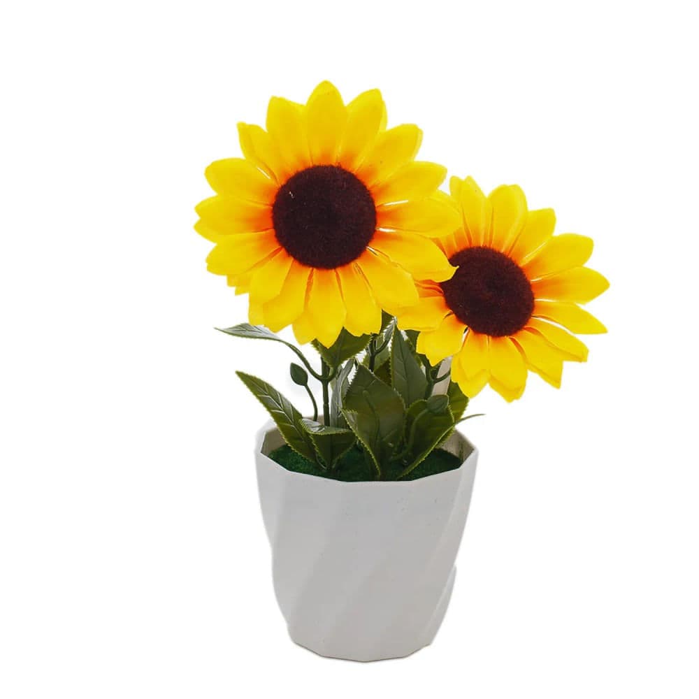 Arranjo de Girassol Artificial com Vaso 24cm - Bela Flor
