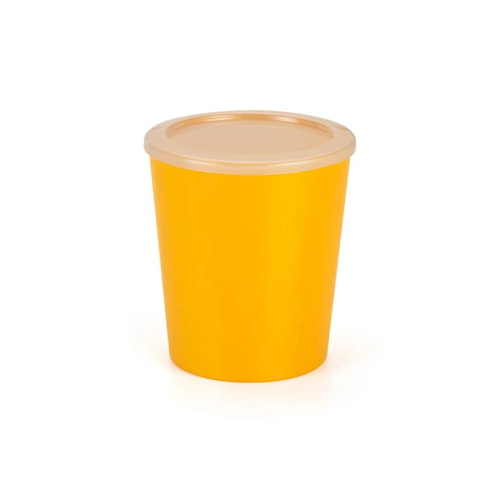 Balde de Pipoca com Tampa 11,7cm Amarelo - Oldaniplast