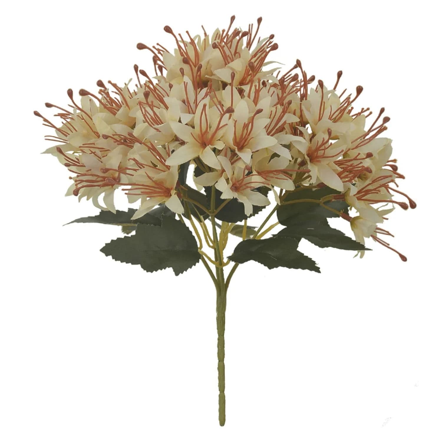 Buquê de Mini Lírio Artificial 32cm Creme Outono - Florarte