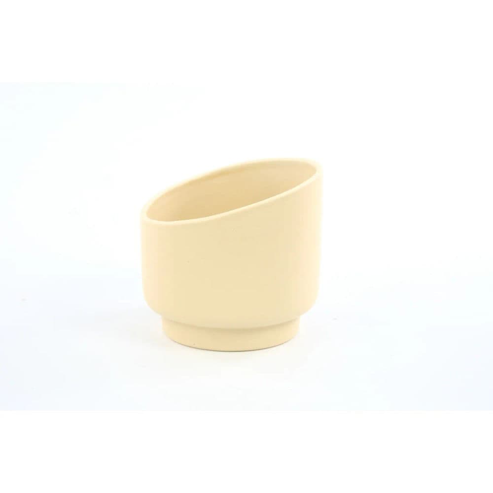Cachepot de Cerâmica 13x13x12cm Amarelo - Hub.me