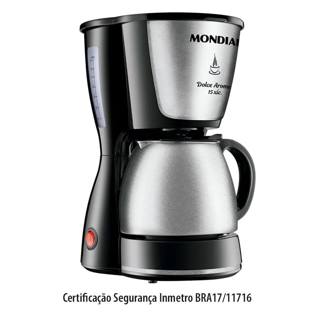 Cafeteira Elétrica Dolce Arome 15 Xícaras Inox - Mondial