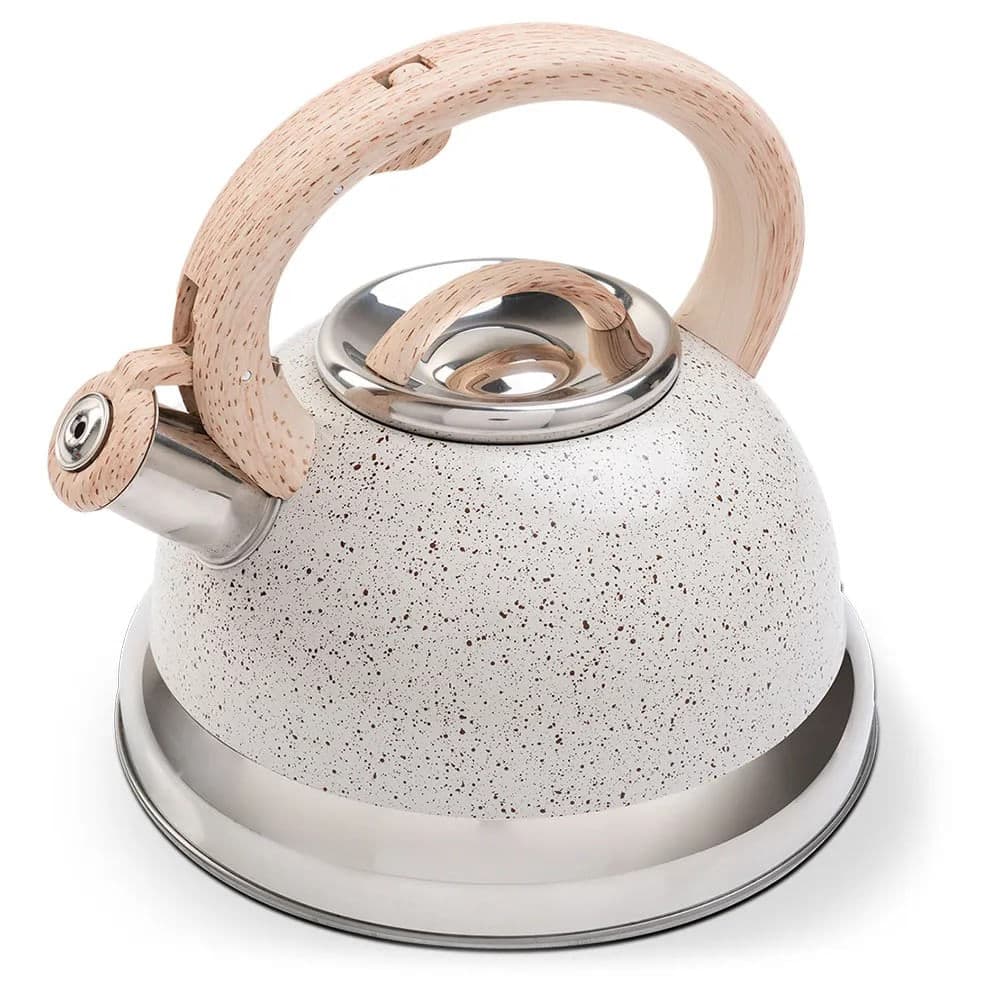 Chaleira de Inox com Apito Roma 2,7l Vanilla - Brinox
