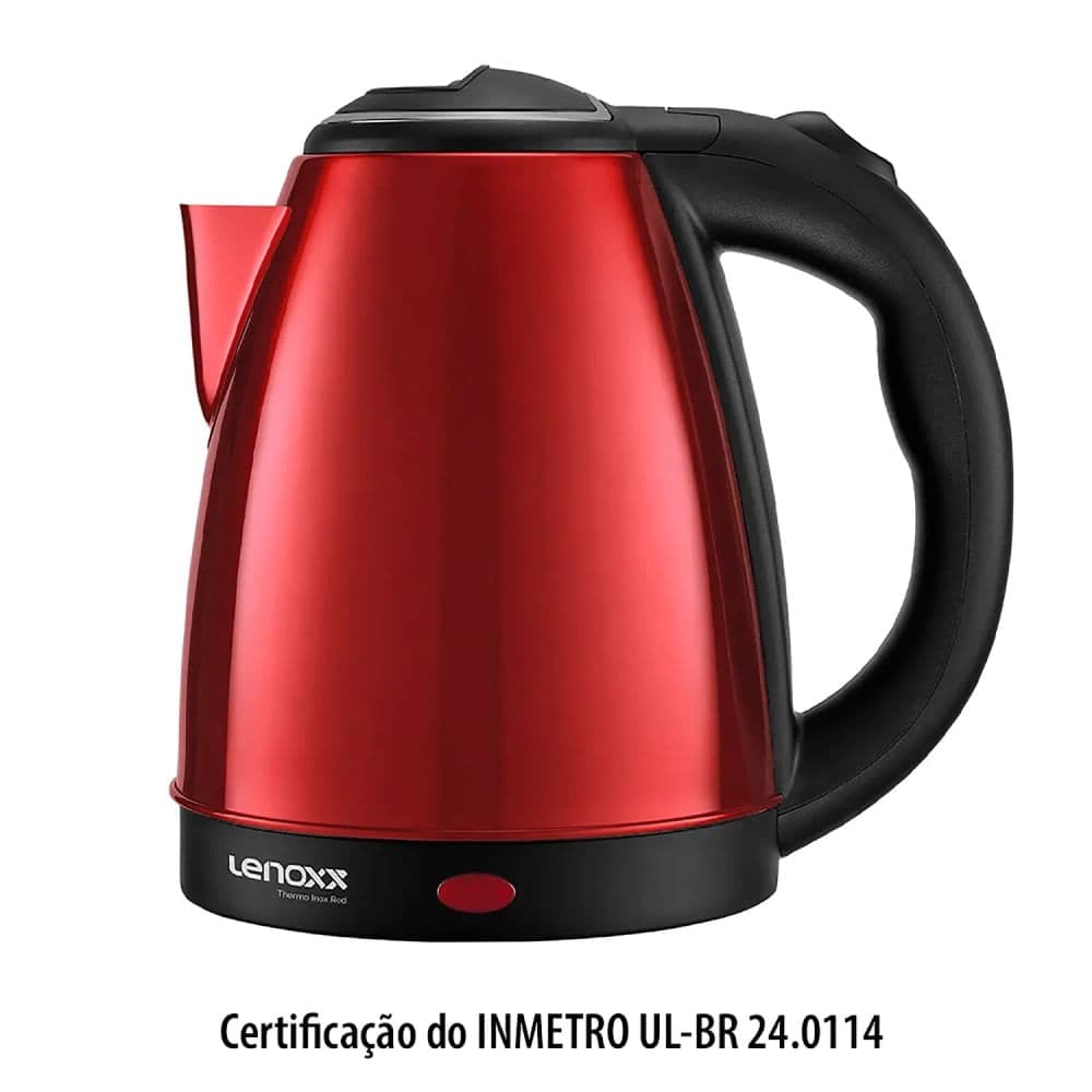Chaleira Elétrica Inox Express 1,8l Vermelha - Lenoxx