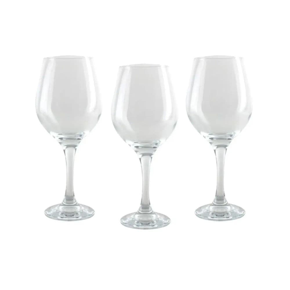 Conjunto 3 Taças de Vidro Lira 460mL - Glass For You