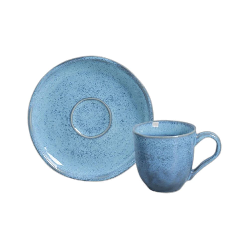 Conjunto de Xícaras com Pires De Café 6 Peças Bio Breeze 120mL - Porto Brasil