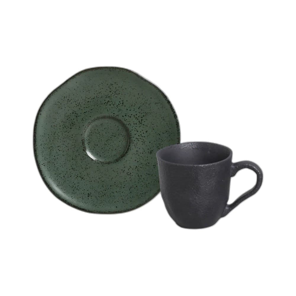 Conjunto de Xícaras com Pires De Café 6 Peças Orgânico Arauco 120mL - Porto Bras
