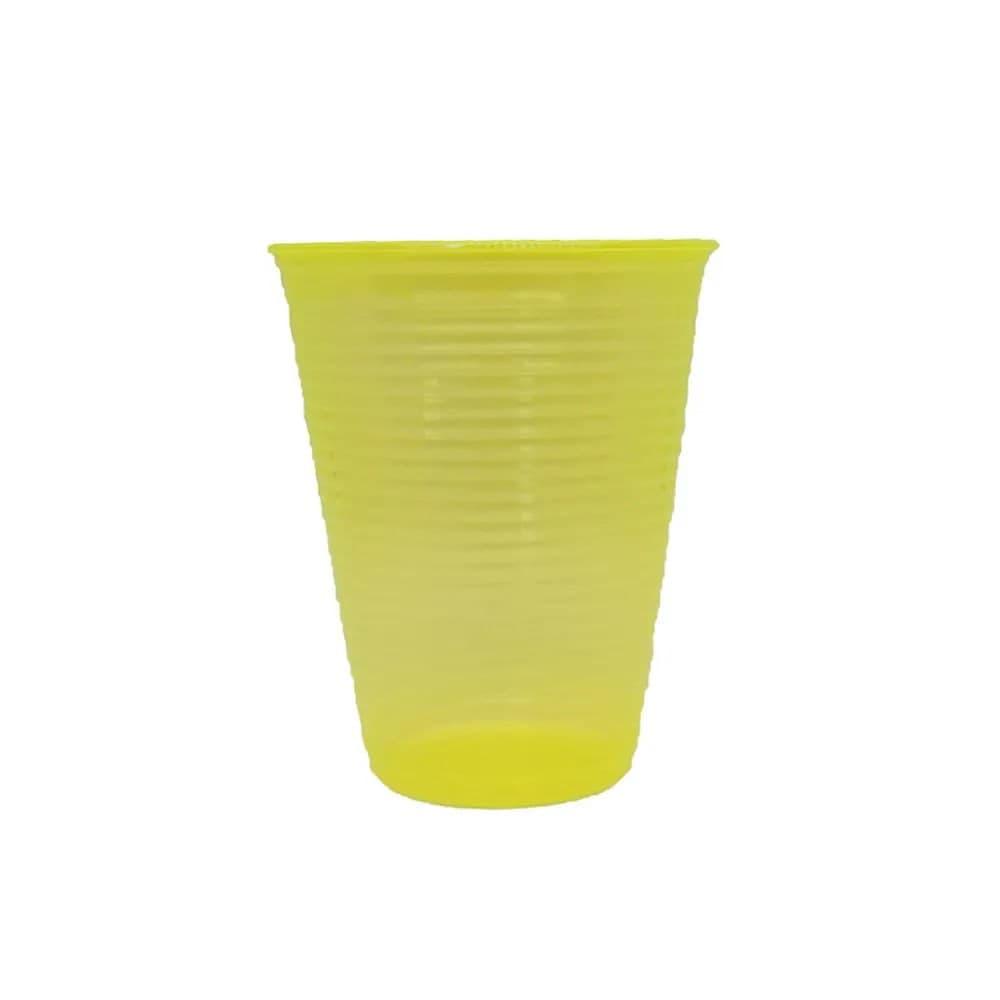 Copo Descartável 200mL Amarelo Neon 50 Unidades - Bello Festas