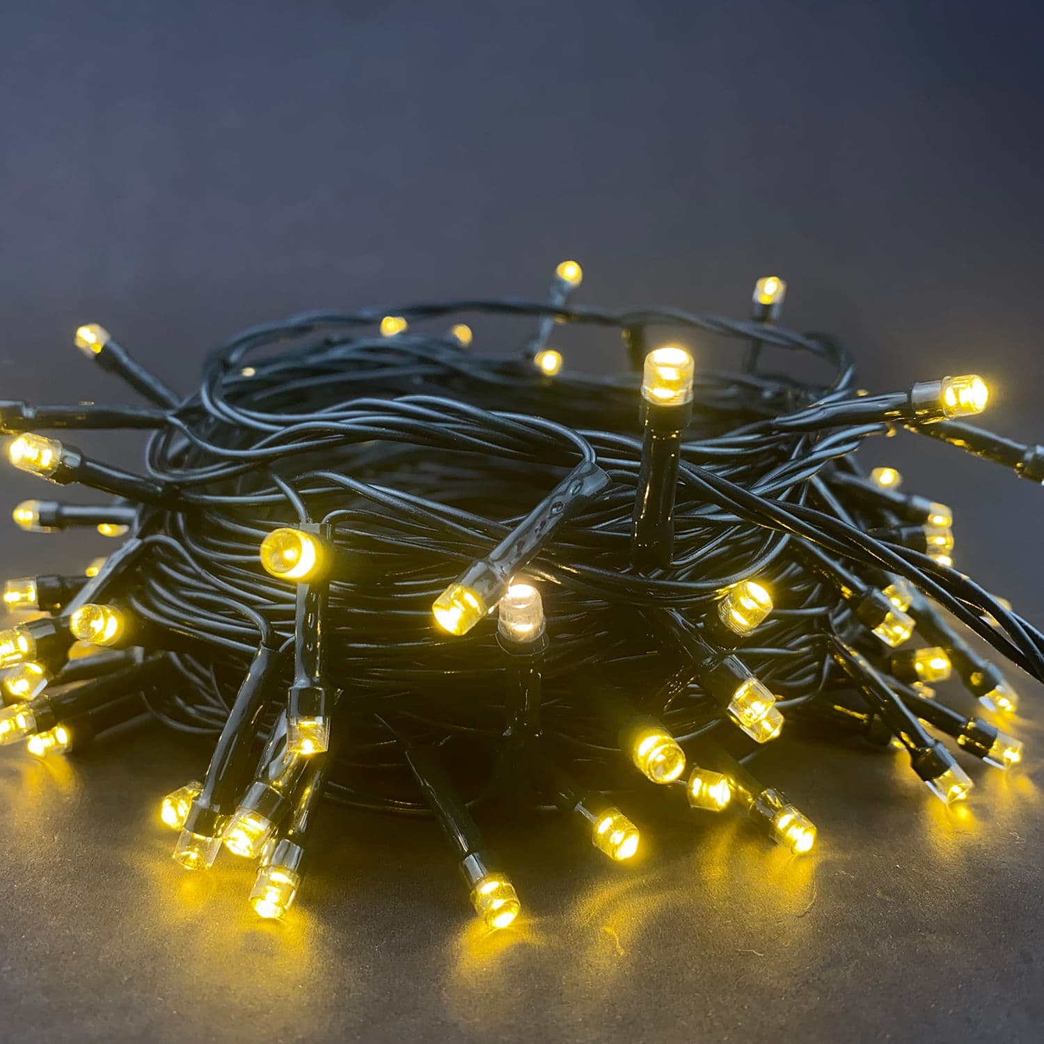 Cordão Verde 100 Leds 8 Funções Branco Morno 127v - V8