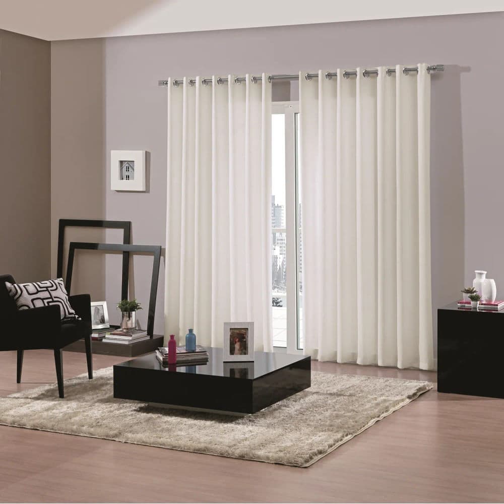 Cortina Duplex Bellini 3,0x2,3m Areia - Bella Janela