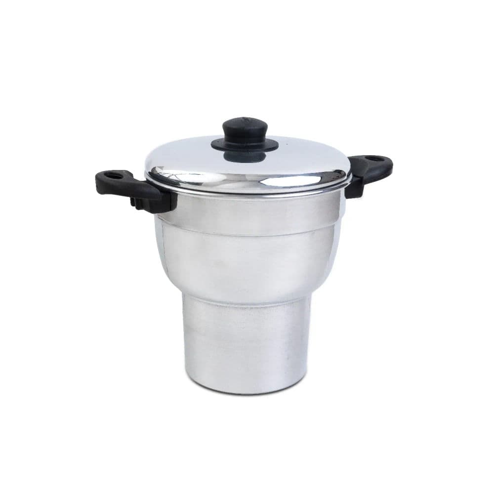 Cuscuzeira com Tampa de Vidro 16cm Extra Polido - Oliveira