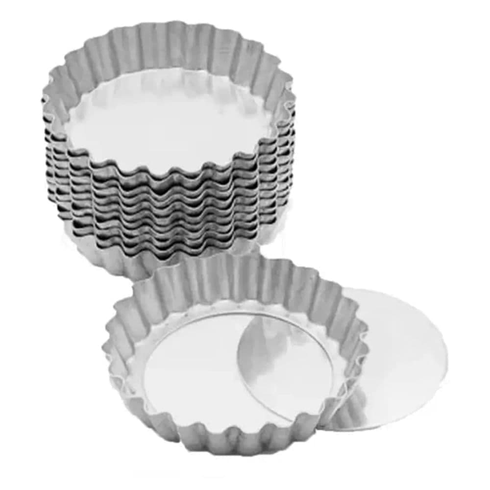 Forma Torta de Maça 9,5x1,9cm Fundo Removível 12 Unidades - Caparroz