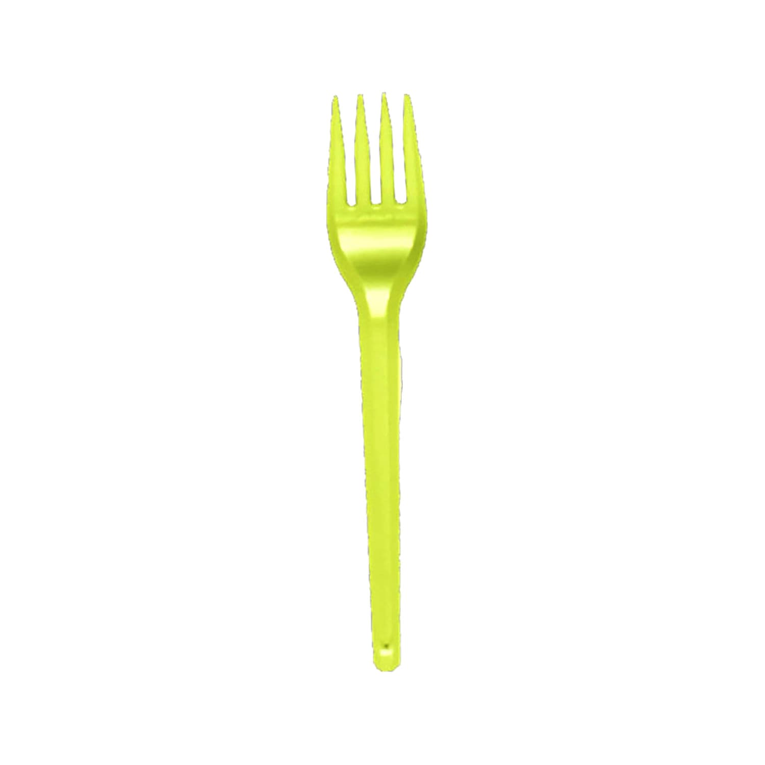 Garfo de Sobremesa 50 Unidades Amarelo Neon - Bello Festas