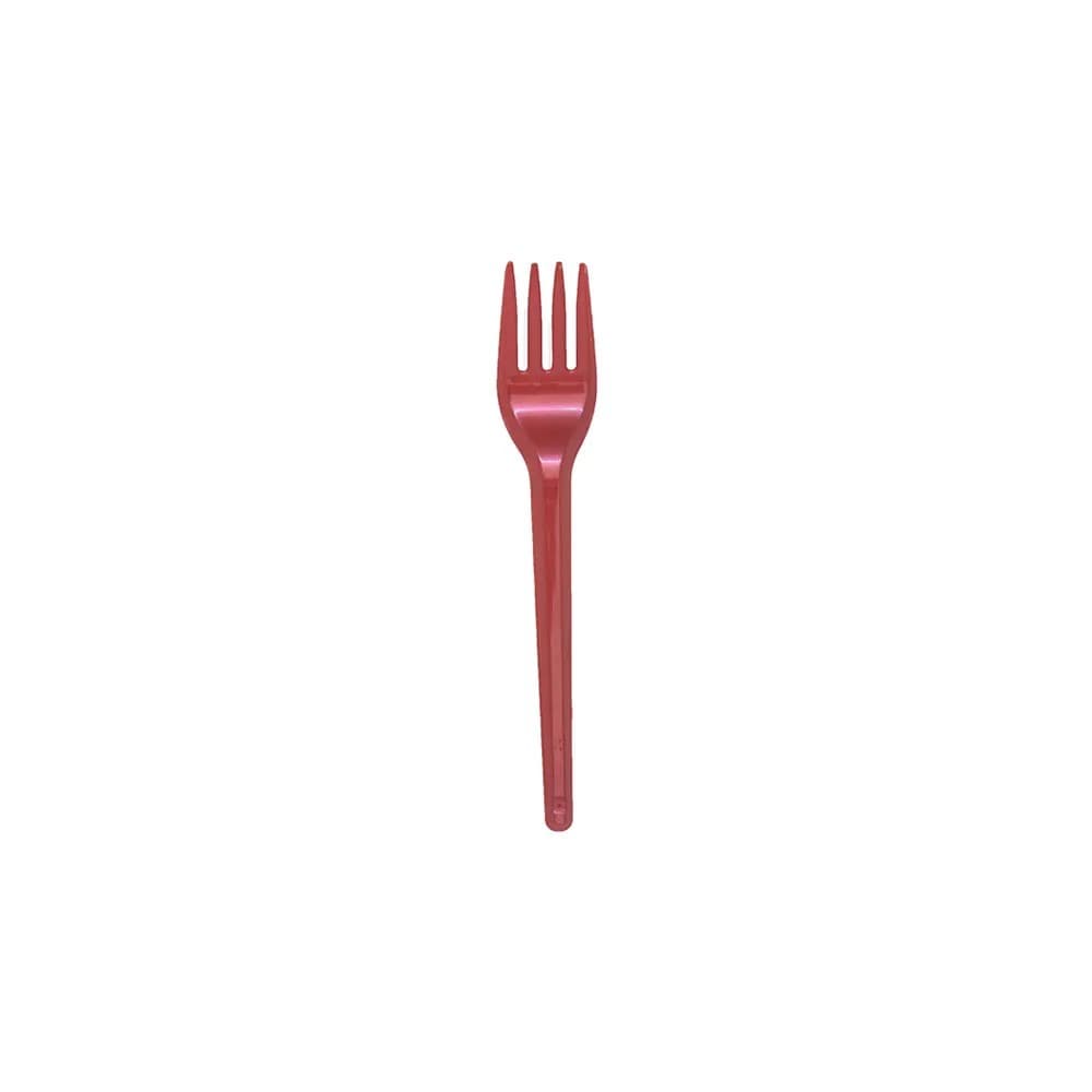Garfo de Sobremesa Descartável 50 Unidades Vermelho - Bello Festas