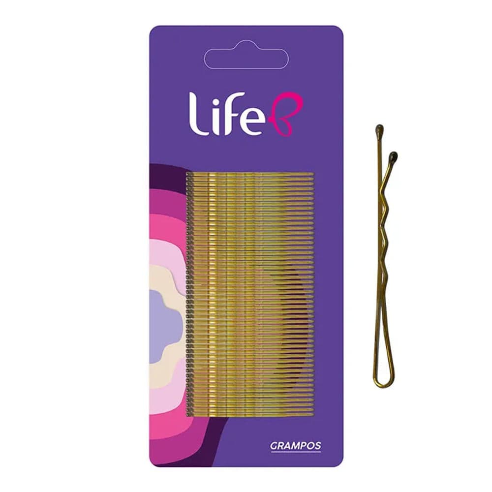 Grampo de Cabelo Loiro 4,5cm 50 Peças - Life B