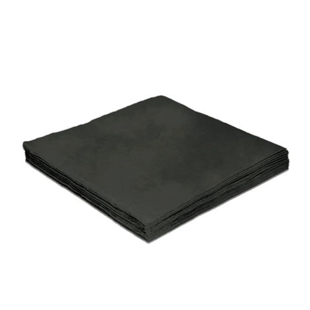 Guardanapo de Papel Folha Dupla 25cm Preto 20 Unidades - Silver Plastic
