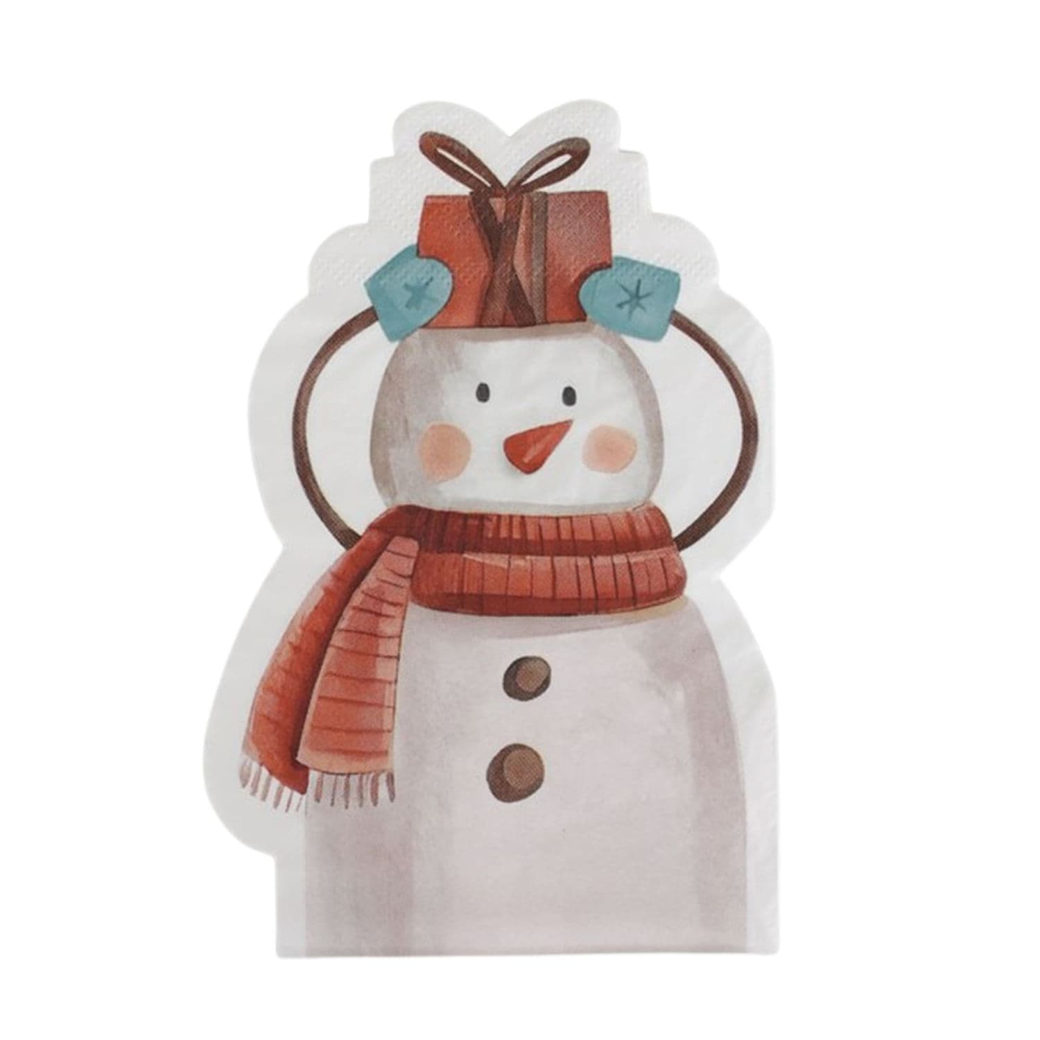 Guardanapo de Papel Natal Boneco Neve 14x16cm - Hub.me