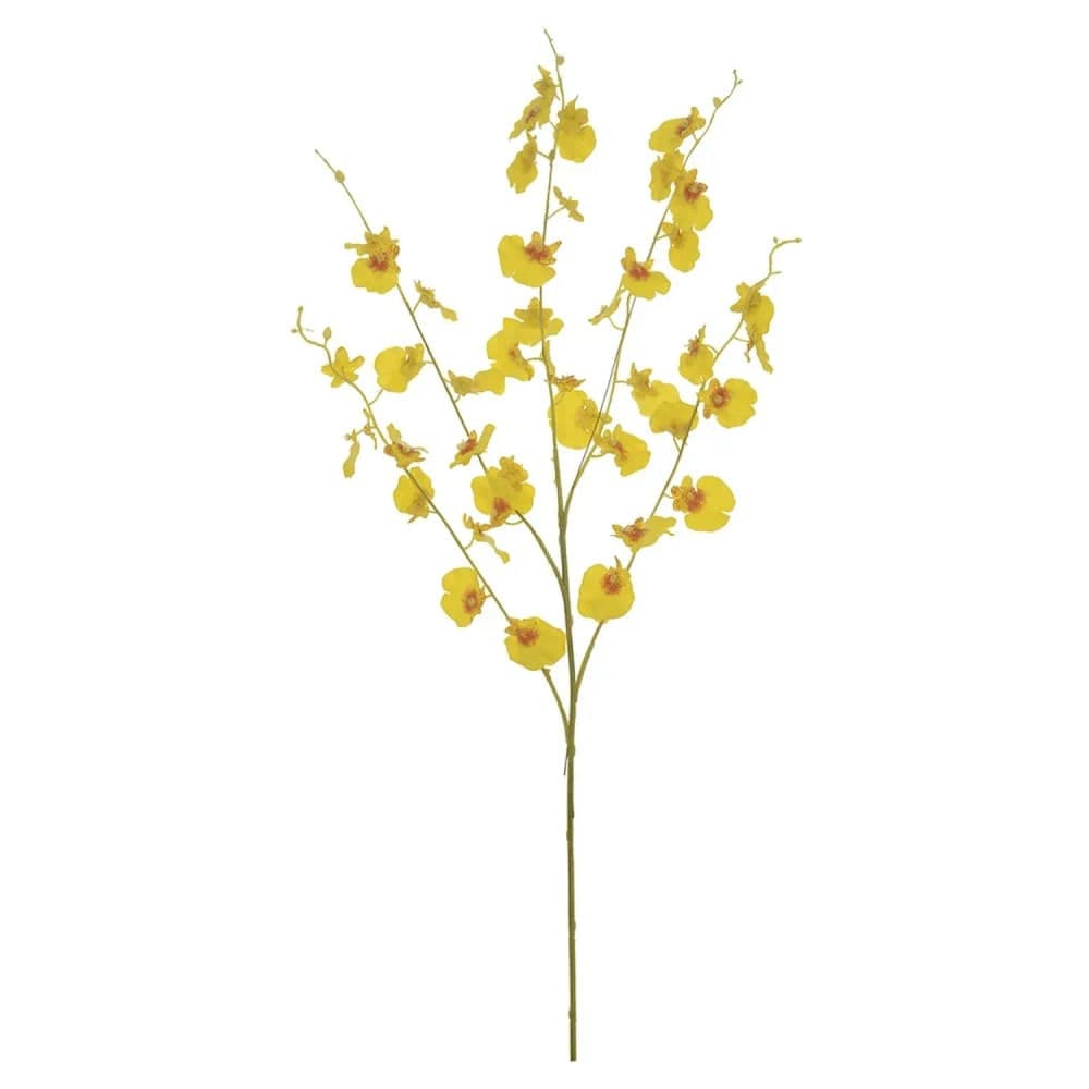 Haste Orquídea Dançante 89cm Real Toque Amarelo - Florarte