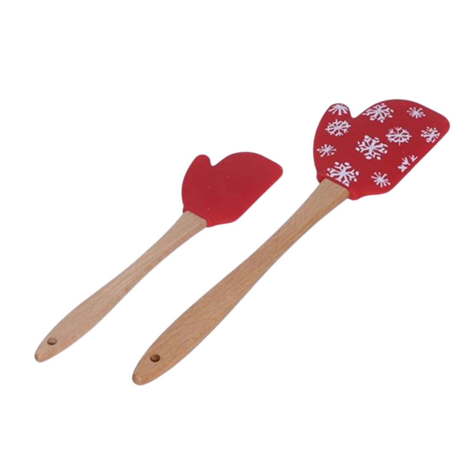Jogo de Espátulas 2 Peças 30,5cm Vermelho Branco - Hub.me