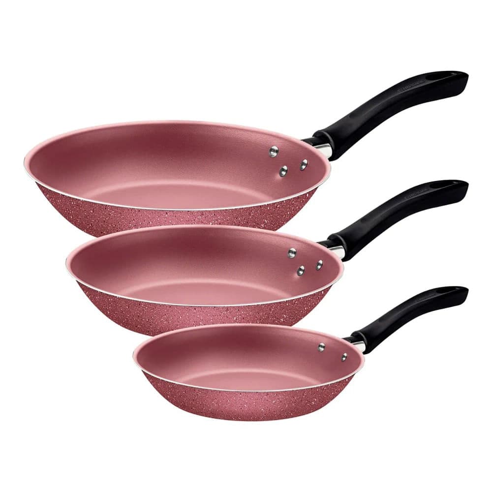 Jogo de Frigideiras Linz 3 Peças Rosa - Tramontina