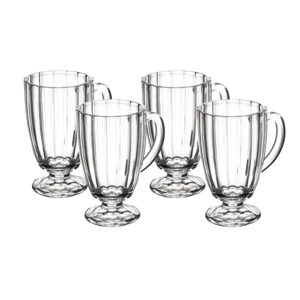 Jogo de Taças Capuccino Classic 4 Peças De Vidro 160mL - Wolff