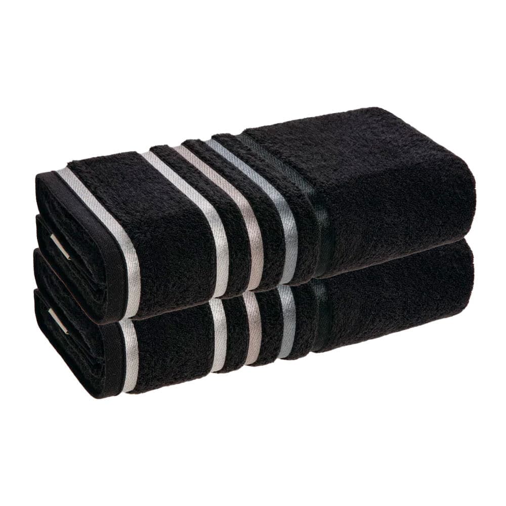 Kit Com 2 Toalhas de Banho Lumina Preto/cinza - Karsten
