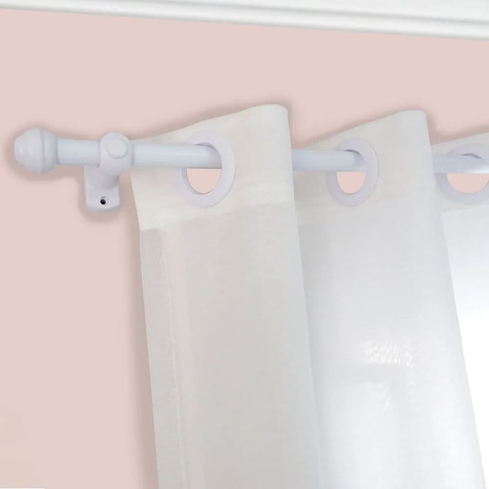 Kit Varão para Cortina 28mm X 2m Branco - Bella Arte