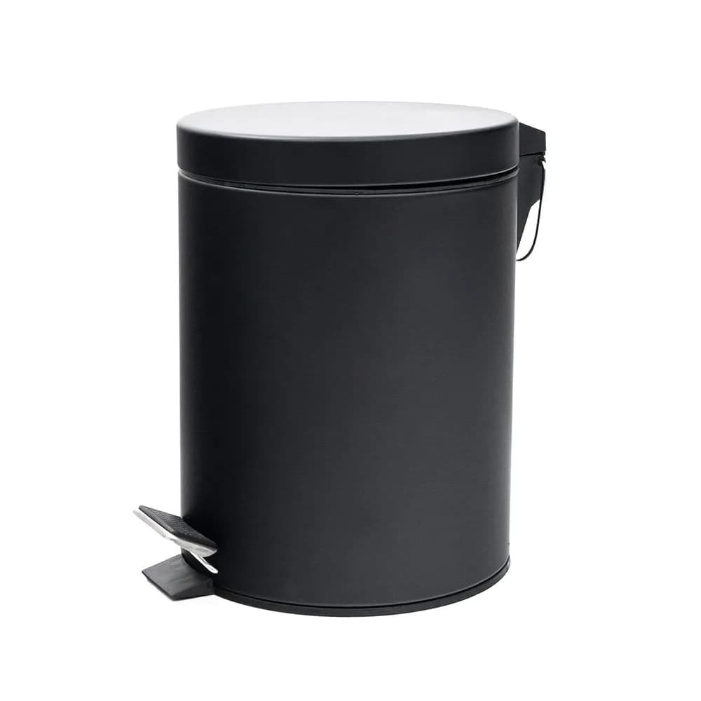 Lixeira de Chão com Pedal Preta 5 L - Lumina