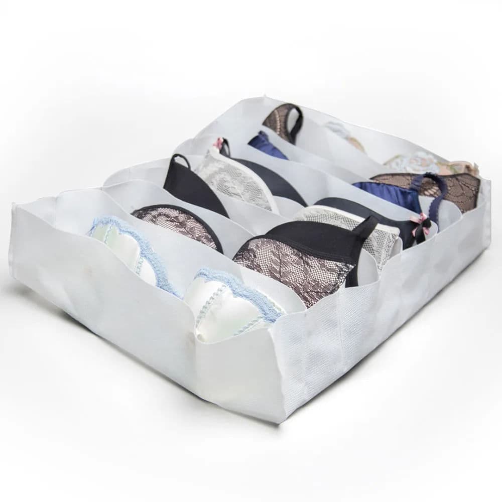 Organizador de Sutiã 8 Nichos Branco - Home Space