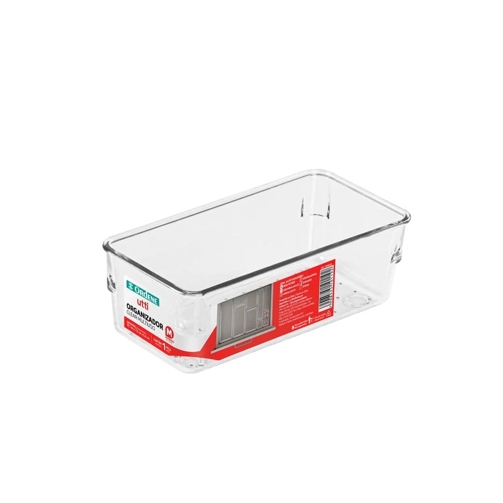Organizador Transparente Multiuso Clear 7,5x15,1cm - Ordene
