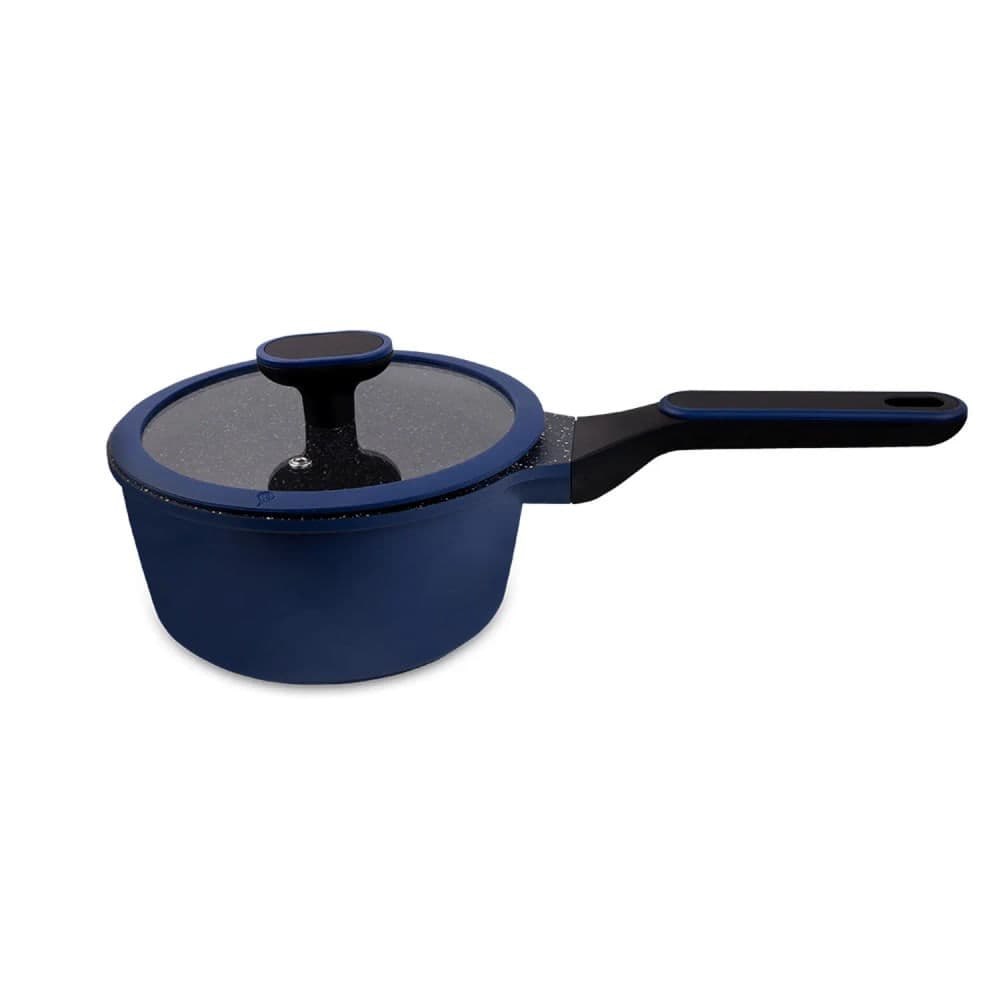 Panela Antiaderente Cerâmico com Tampa Marine 20cm Azul - Hercules