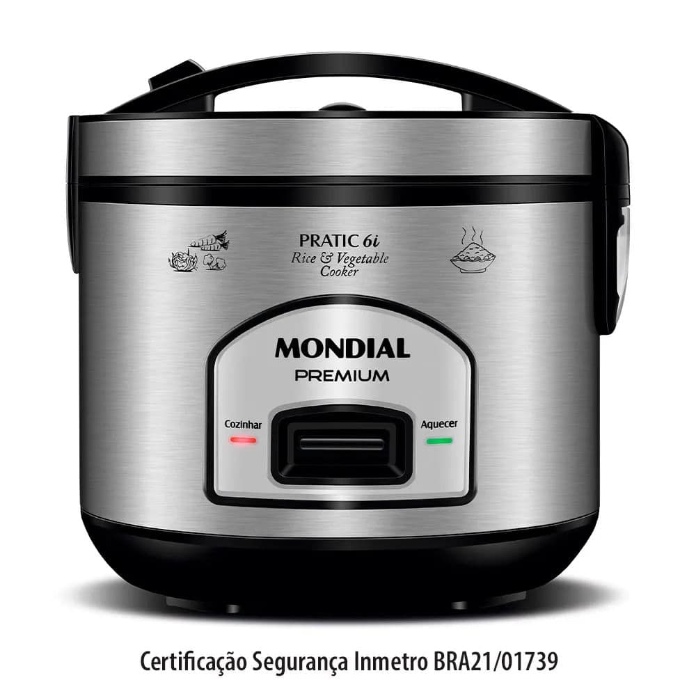 Panela Elétrica de Arroz Mondial 6 Xícaras Pratic Rice