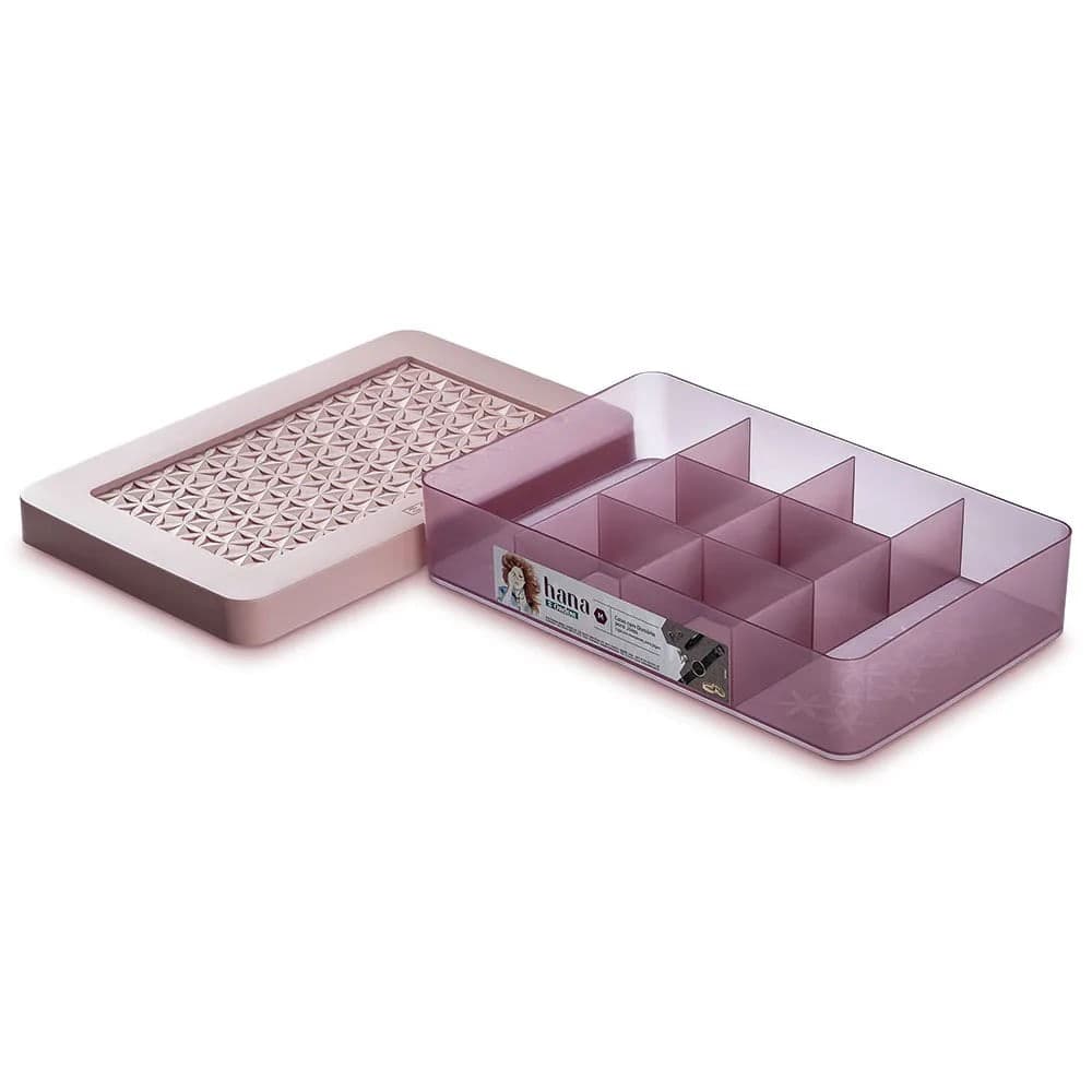 Porta Joias com Divisória 6,2x31,5cm Rosa - Ordene