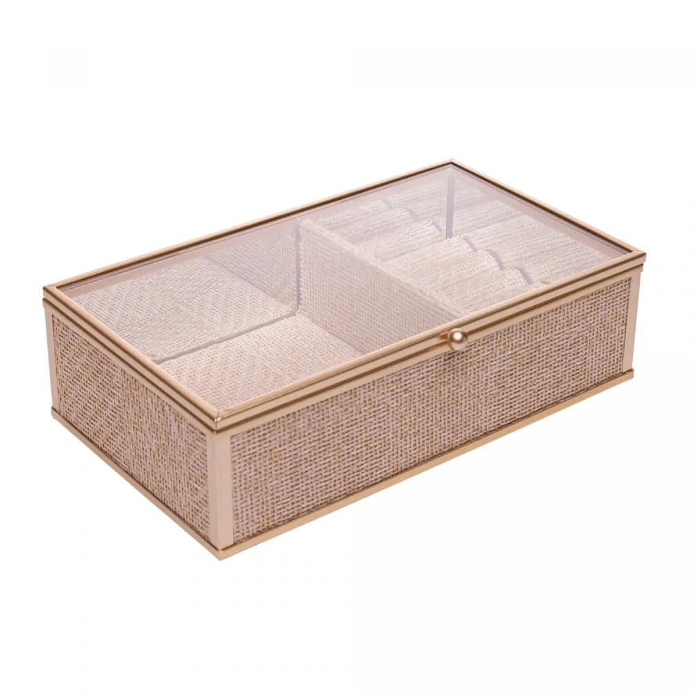 Porta-joias Toscana 21x12x5,5cm Dourado - Wolff