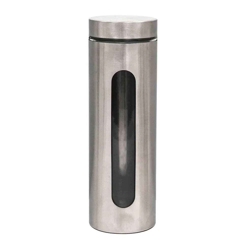 Porta Mantimentos de Inox Redondo 1,8l Prata - Meridional